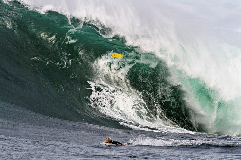 Big wave wipeout! Photo by Andrew Chisholm